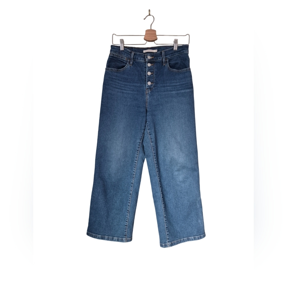 Levi’s Mile High Cropped Wide Leg Jeans Woman Size 28 L27 On Tag